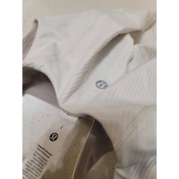 Lululemon Align Ribbed Tank Top Shine Bone Radiate Sleeveless Womens Sz 2 - Picture 4 of 5